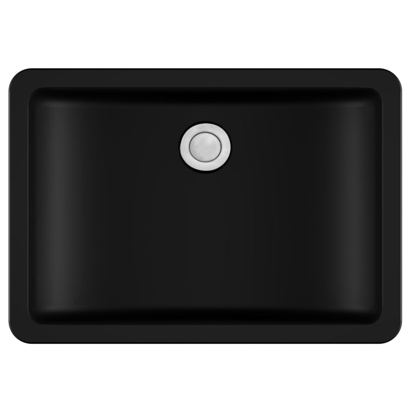 Karran Seamless rectangular undermount bathroom sink in quartz composite