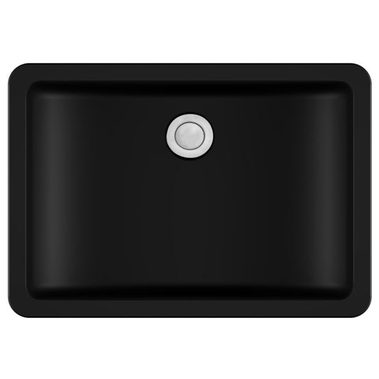Karran Seamless rectangular undermount bathroom sink in quartz composite