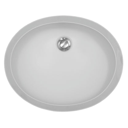 Karran Seamless round undermount bathroom sink in acrylic solid surface