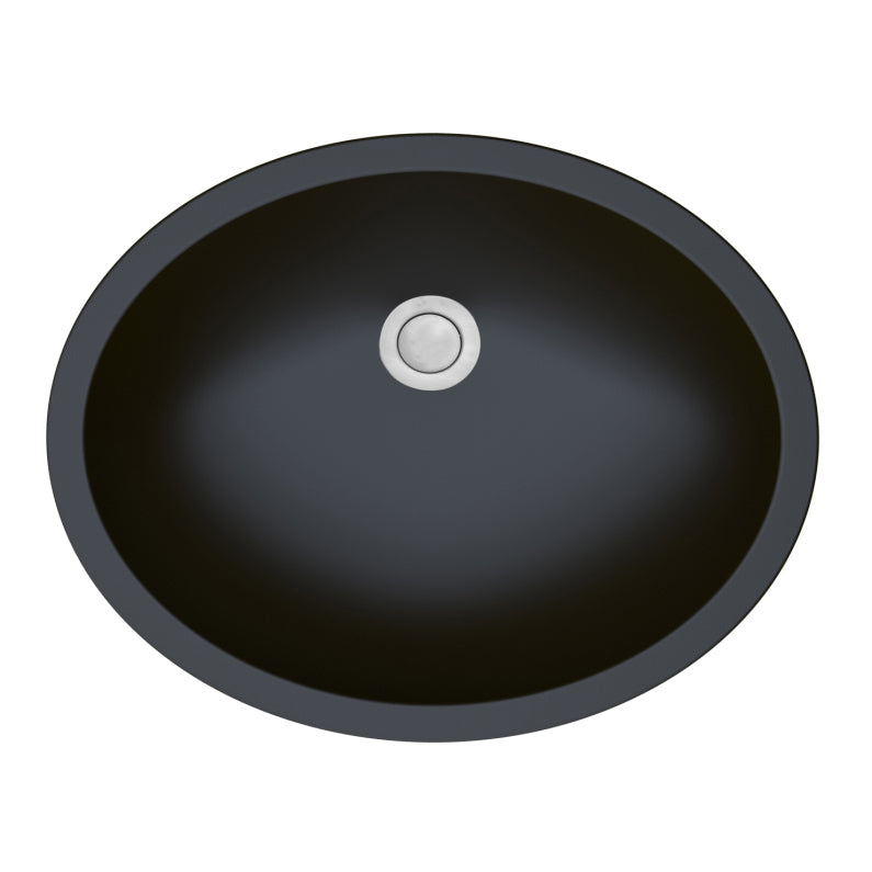 Karran Seamless round undermount bathroom sink in quartz composite