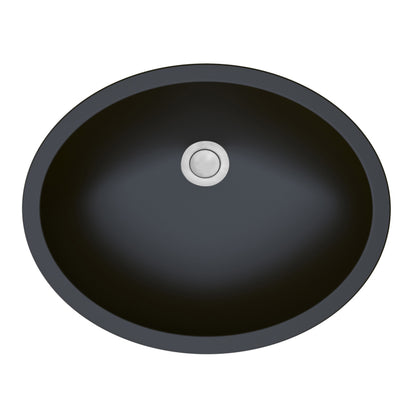 Karran Seamless round undermount bathroom sink in quartz composite