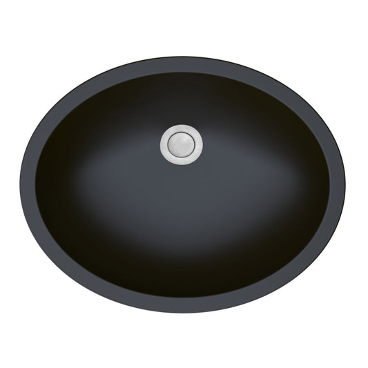 Karran Seamless round undermount bathroom sink in quartz composite