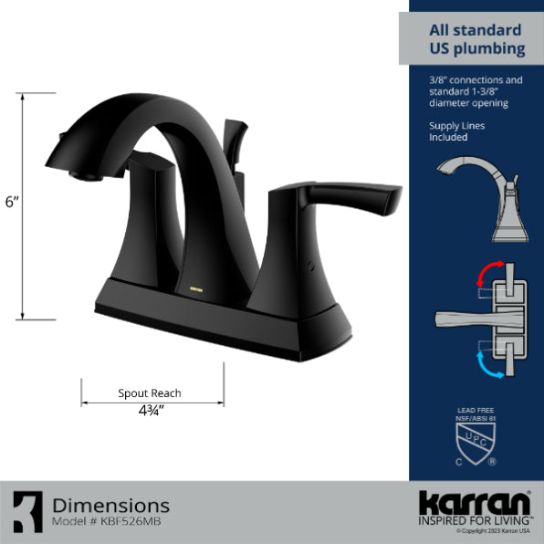 Randburg 4" Centerset Bathroom Lavatory Faucet