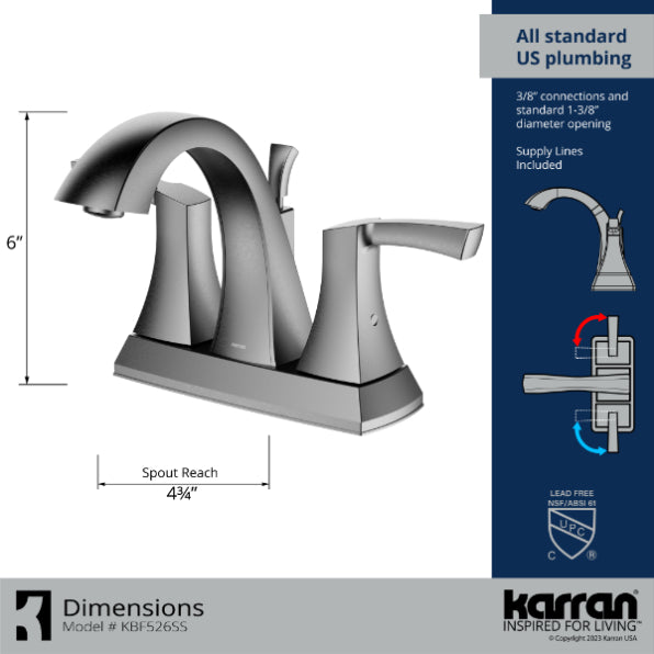 Randburg 4" Centerset Bathroom Lavatory Faucet