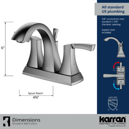 Randburg 4" Centerset Bathroom Lavatory Faucet