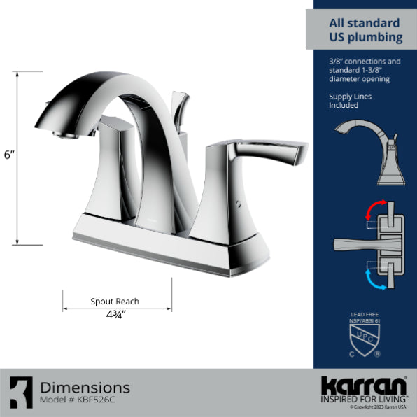 Randburg 4" Centerset Bathroom Lavatory Faucet