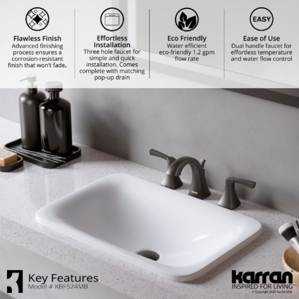 Randburg 8" Widespread Bathroom Lavatory Faucet