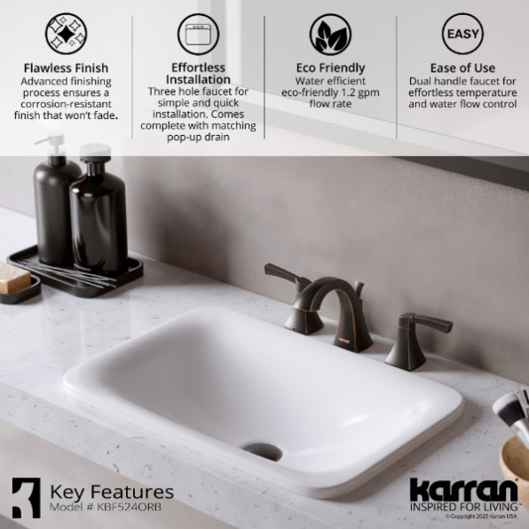 Randburg 8" Widespread Bathroom Lavatory Faucet