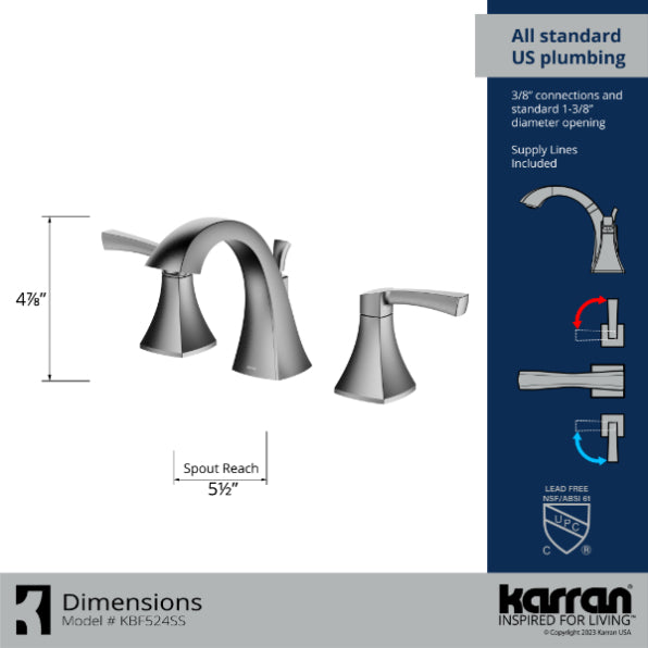 Randburg 8" Widespread Bathroom Lavatory Faucet
