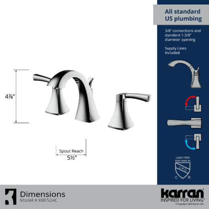 Randburg 8" Widespread Bathroom Lavatory Faucet