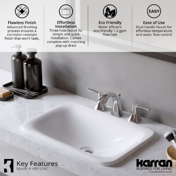 Randburg 8" Widespread Bathroom Lavatory Faucet