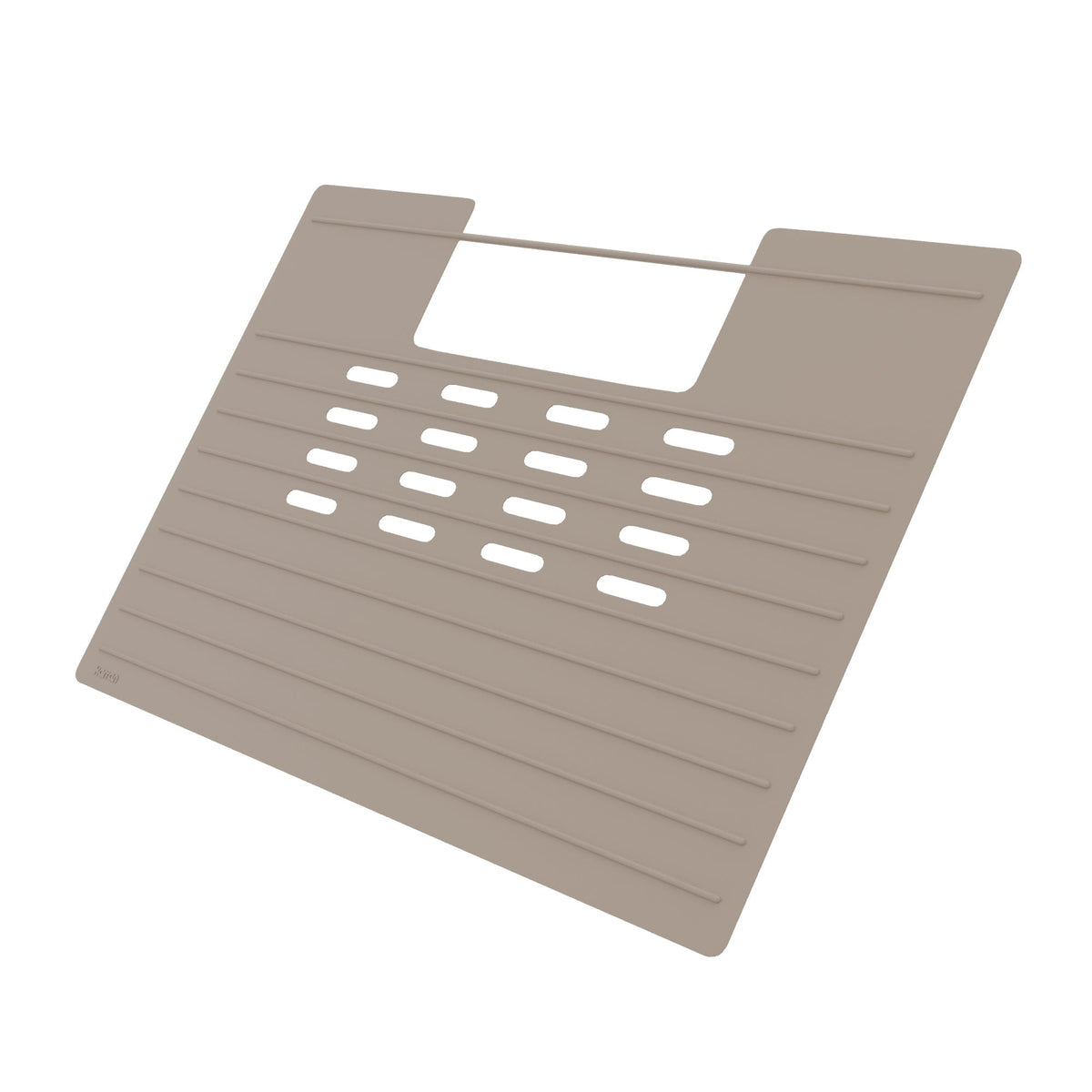 Roll up silicone vanity bowl mat in Grey