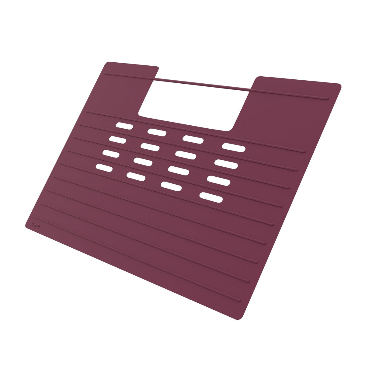 Roll up silicone vanity bowl mat in Grape