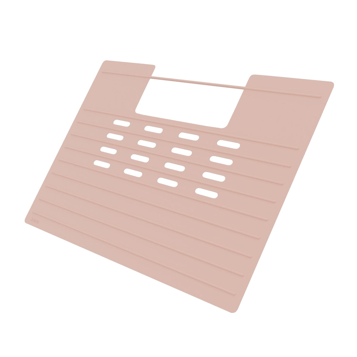 Roll up silicone vanity bowl mat in Light Pink