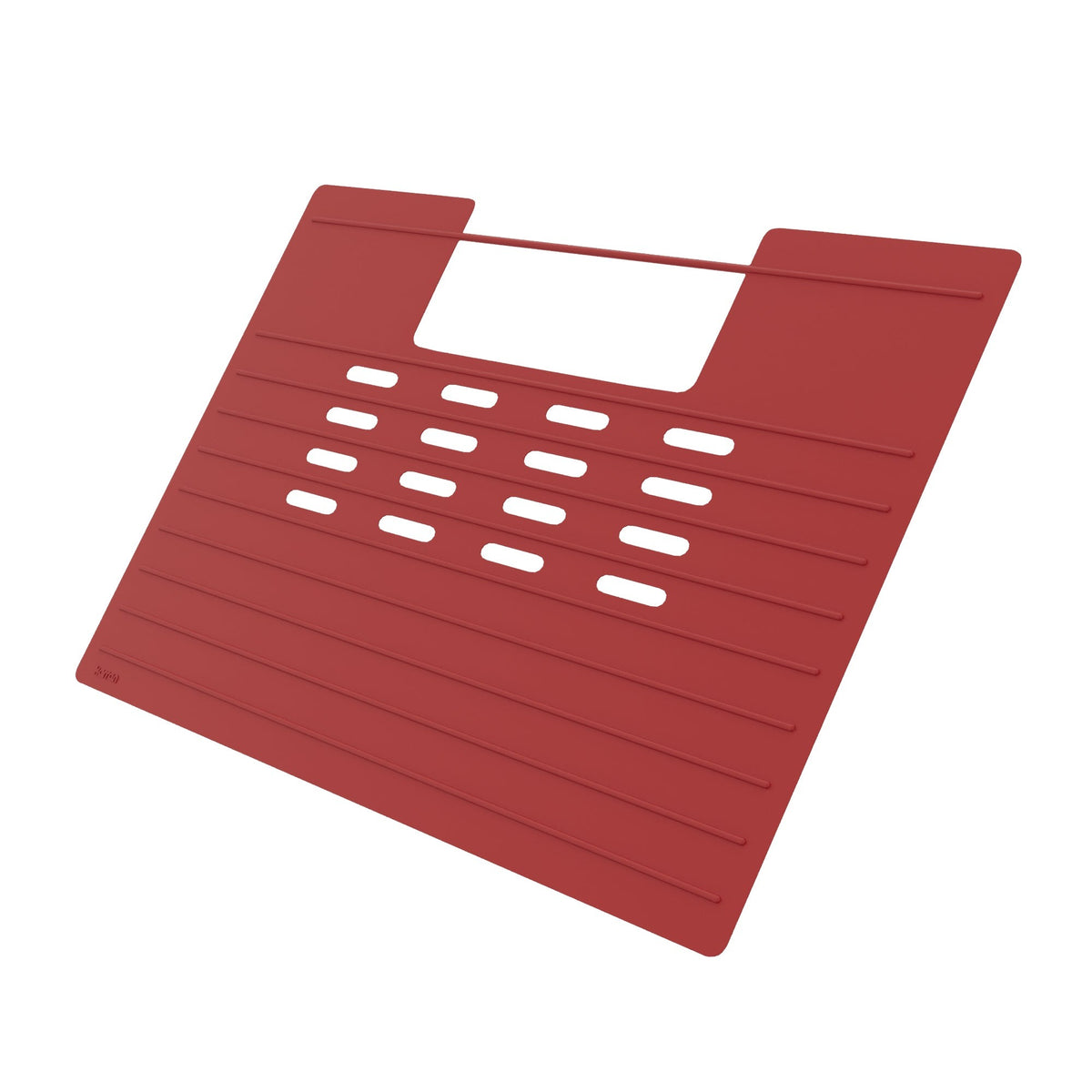 Roll up silicone vanity bowl mat in Raspberry