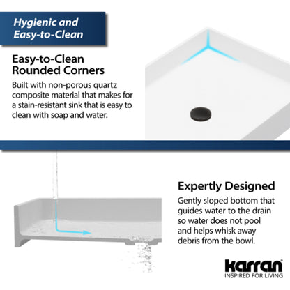 Spark Quartz Composite Vessel Bathroom Sink