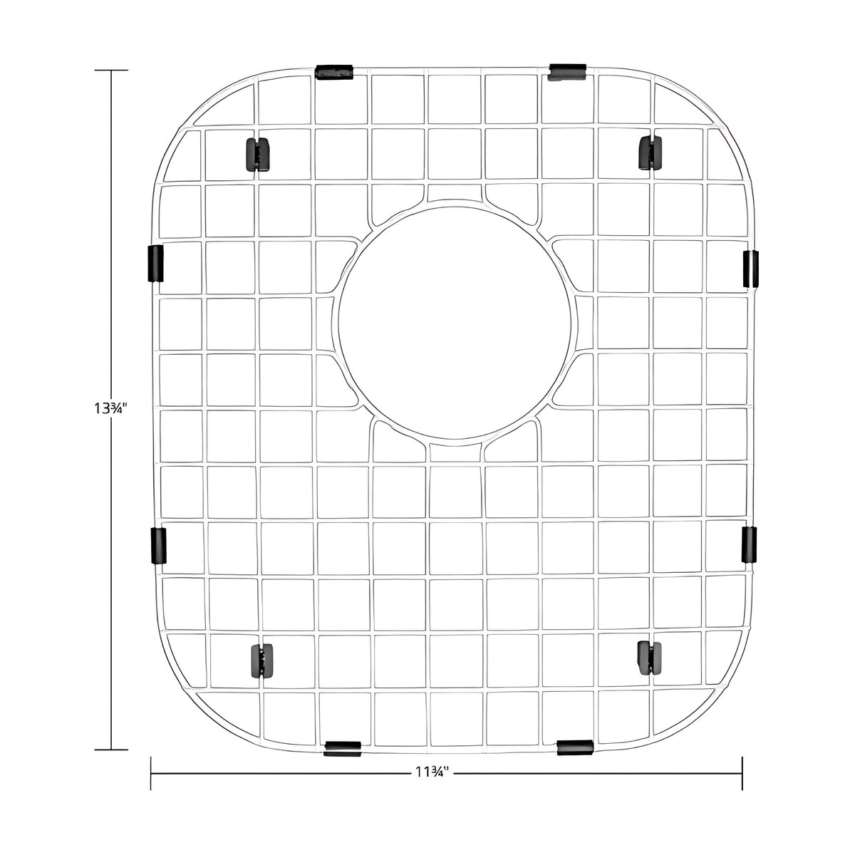 Stainless steel kitchen sink grid for PU21, PU51, dimensions diagram