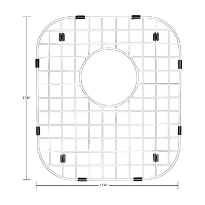 Stainless steel kitchen sink grid for PU21, PU51, dimensions diagram