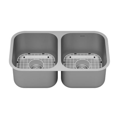 Stainless steel kitchen sink grid for PU21, PU51, shown in a matching sink