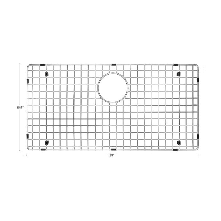 Stainless steel kitchen sink grid for QA-740, QAR-740, dimensions diagram
