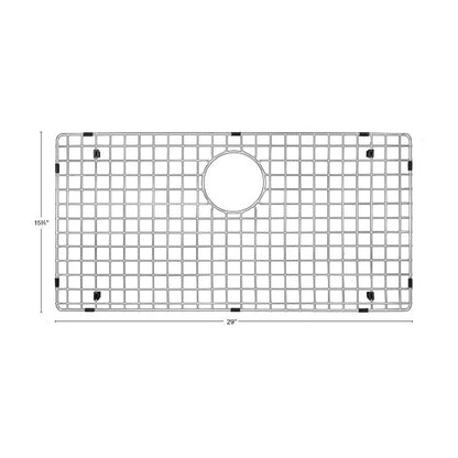 Stainless steel kitchen sink grid for QA-740, QAR-740, dimensions diagram