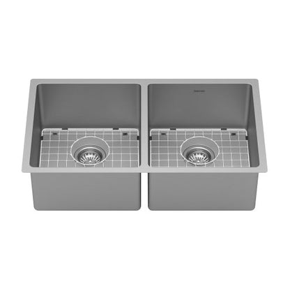 Stainless steel kitchen sink grid for SU77, shown in a matching sink