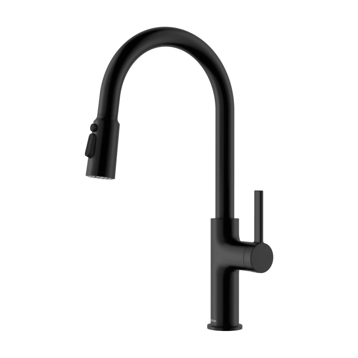 Stalbridge gooseneck pull down kitchen faucet in Matte Black