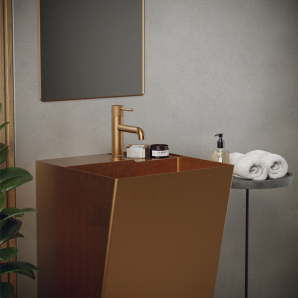 Tryst Bathroom Lavatory Faucet, Solid Brass body, single hole installation