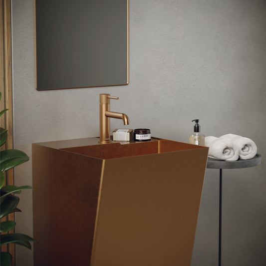 Tryst Bathroom Lavatory Faucet, Solid Brass body, single hole installation