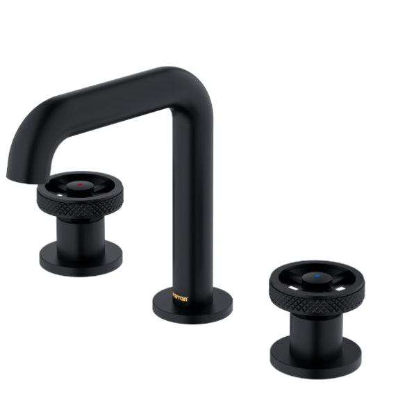 Tryst Wheel 8" Widespread Bathroom Lavatory Faucet