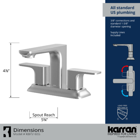 Venda 4" Centerset Bathroom Lavatory Faucet