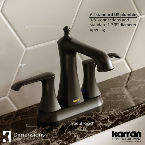 Woodburn 4" Centerset Bathroom Lavatory Faucet