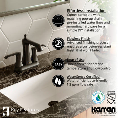 Woodburn 4" Centerset Bathroom Lavatory Faucet