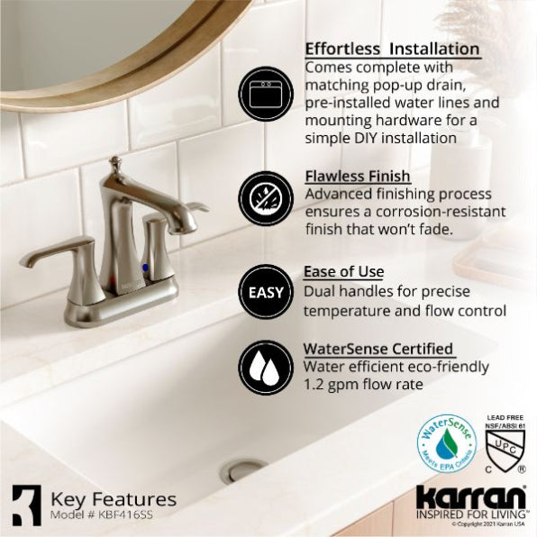 Woodburn 4" Centerset Bathroom Lavatory Faucet