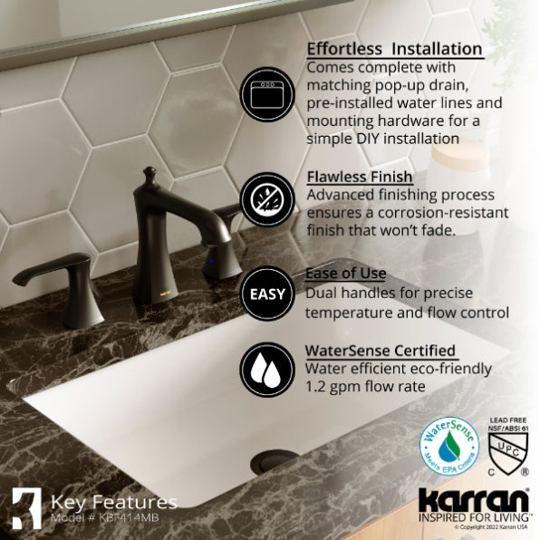 Woodburn 8" Widespread Bathroom Lavatory Faucet