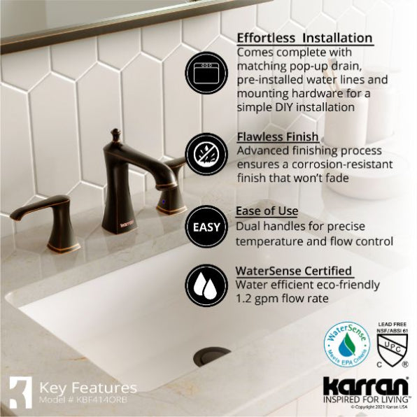 Woodburn 8" Widespread Bathroom Lavatory Faucet