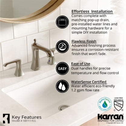 Woodburn 8" Widespread Bathroom Lavatory Faucet
