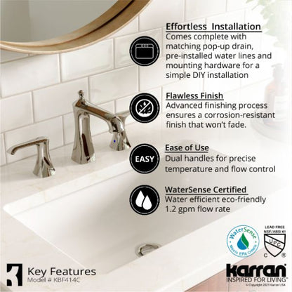 Woodburn 8" Widespread Bathroom Lavatory Faucet