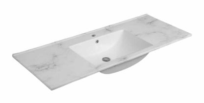 Calacatta Grey Printed Ceramic Integrated Vanity Top