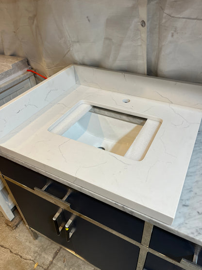 Carrara White Quartz Vanity Top