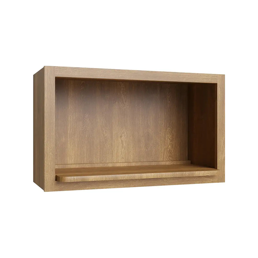 RTA 30"W x 18"H Kitchen Wall Microwave Cabinet with Double Doors in Brooklyn Fawn