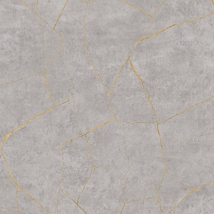 Luxe Porcelain 1 high gloss cabinet panel swatch showing the gray porcelain look with gold veining finish