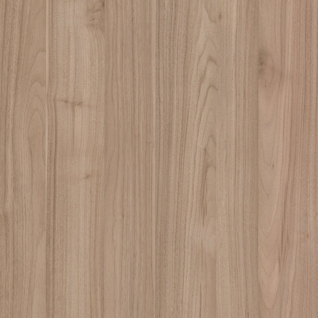 Syncron Nocce 1 slat wall decorative panel swatch showing the light walnut woodgrain finish