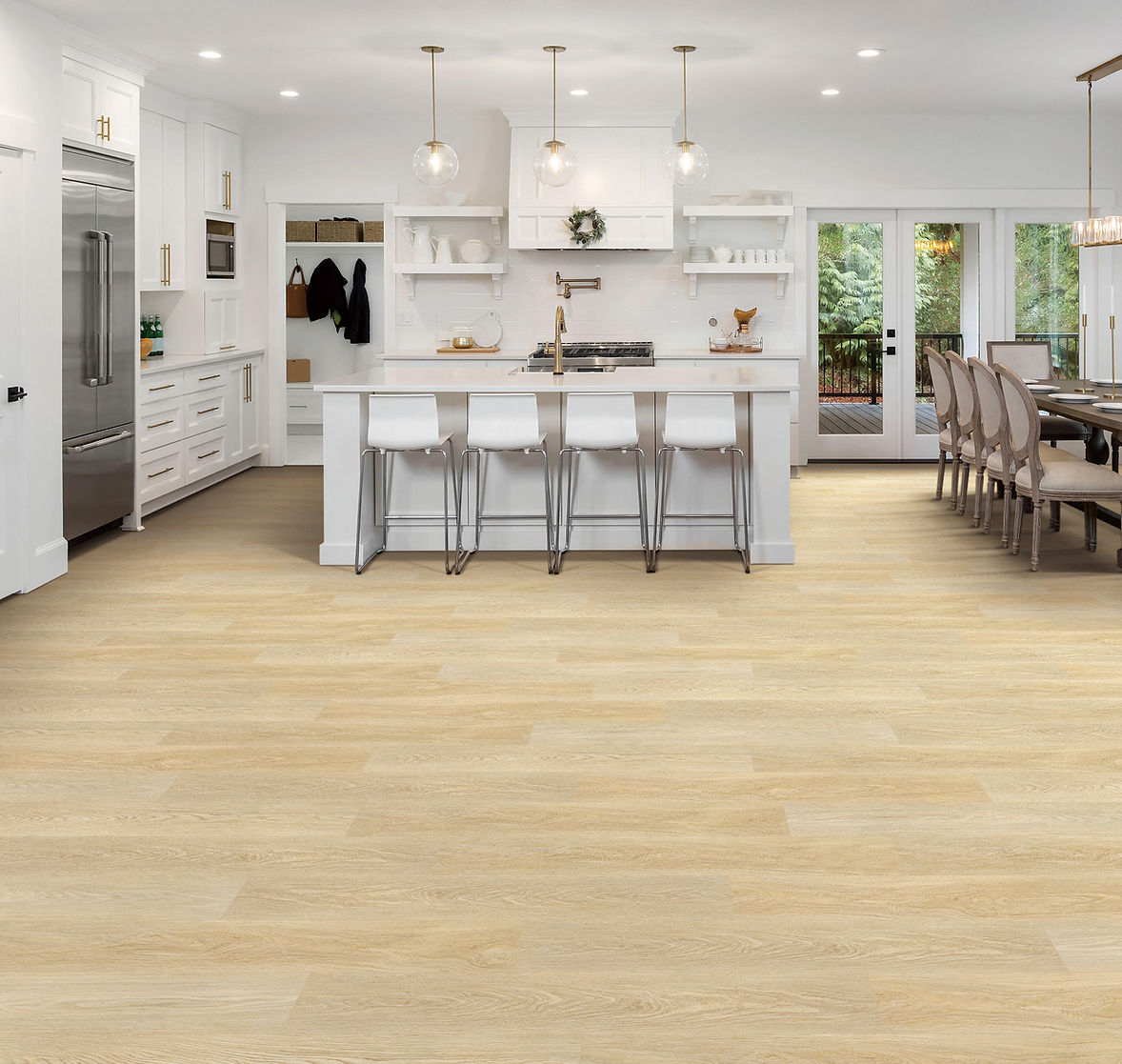 Pacific Acres Mountain waterproof SPC vinyl plank flooring, 22 mil wear layer, Uniclic click-lock, 6 mm core