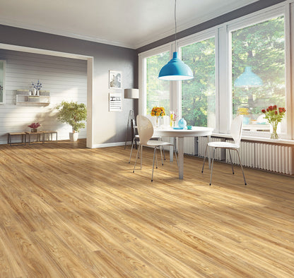Regal Heights Duchess waterproof SPC vinyl plank flooring, micro-bevel edges, 60 inch planks, embossed matte