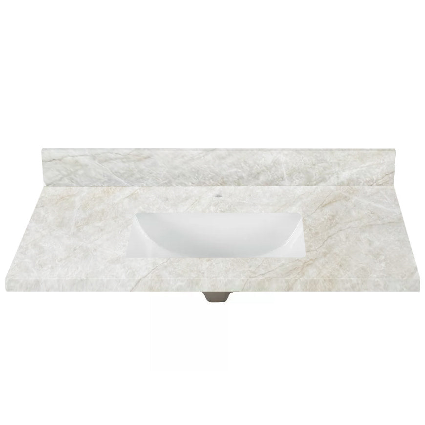 Amber Mahal Printed Surface Quartz Vanity Top