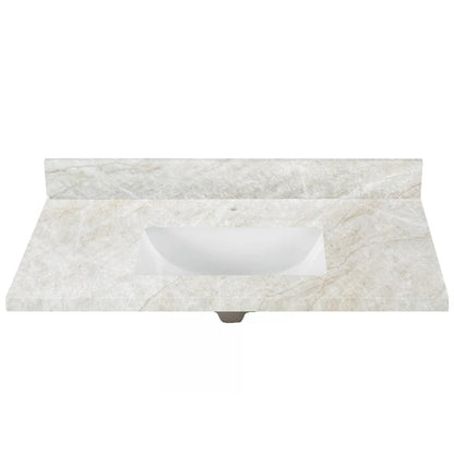 Amber Mahal Printed Surface Quartz Vanity Top