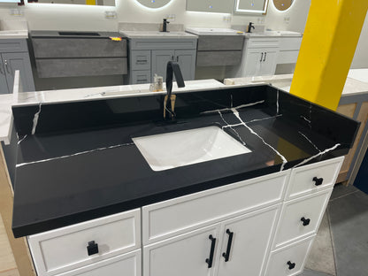 Black Marquina Quartz Vanity Top