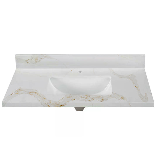 Calacatta Gold Quartz Vanity Top