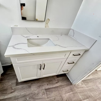Calacatta White Quartz Vanity Top